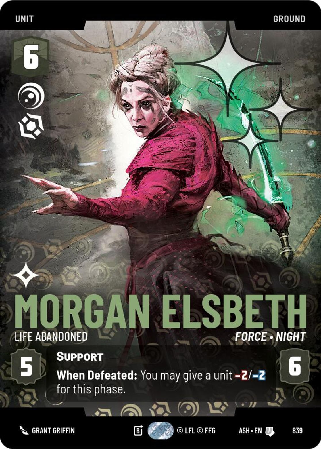 Morgan Elsbeth — Life Abandoned #839/264 from Ashes of the Empire