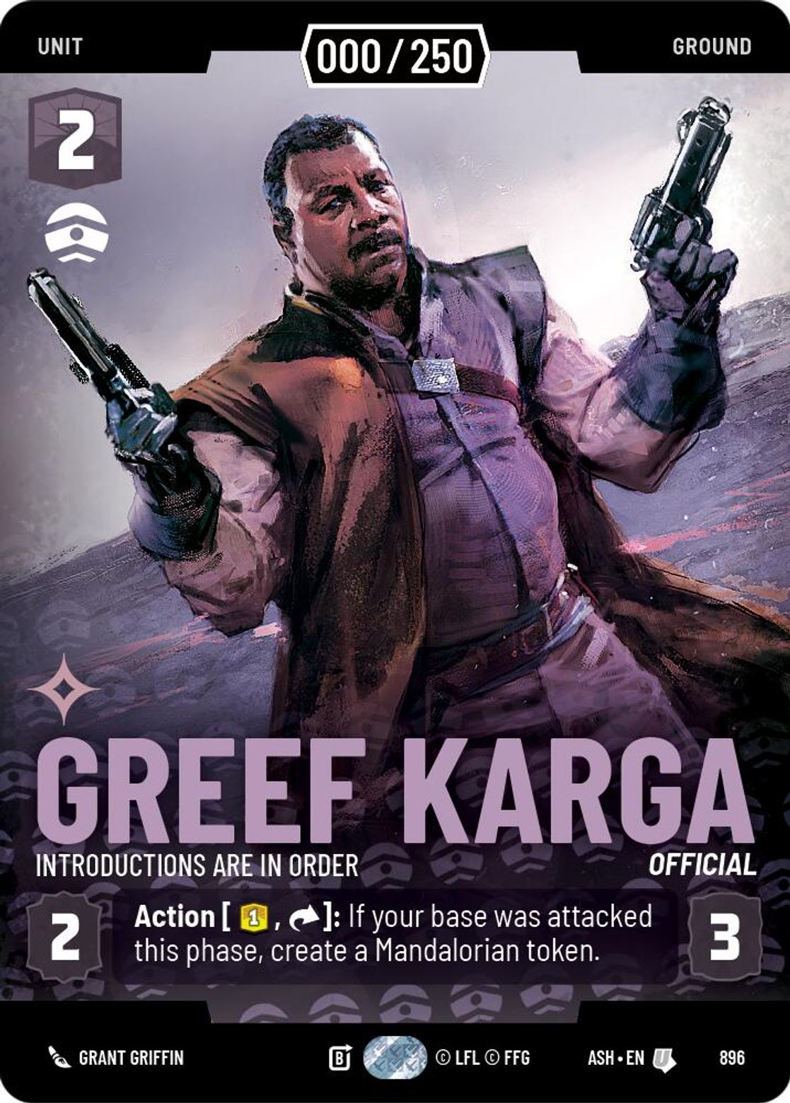 Greef Karga — Introductions are in Order #896/264 from Ashes of the Empire