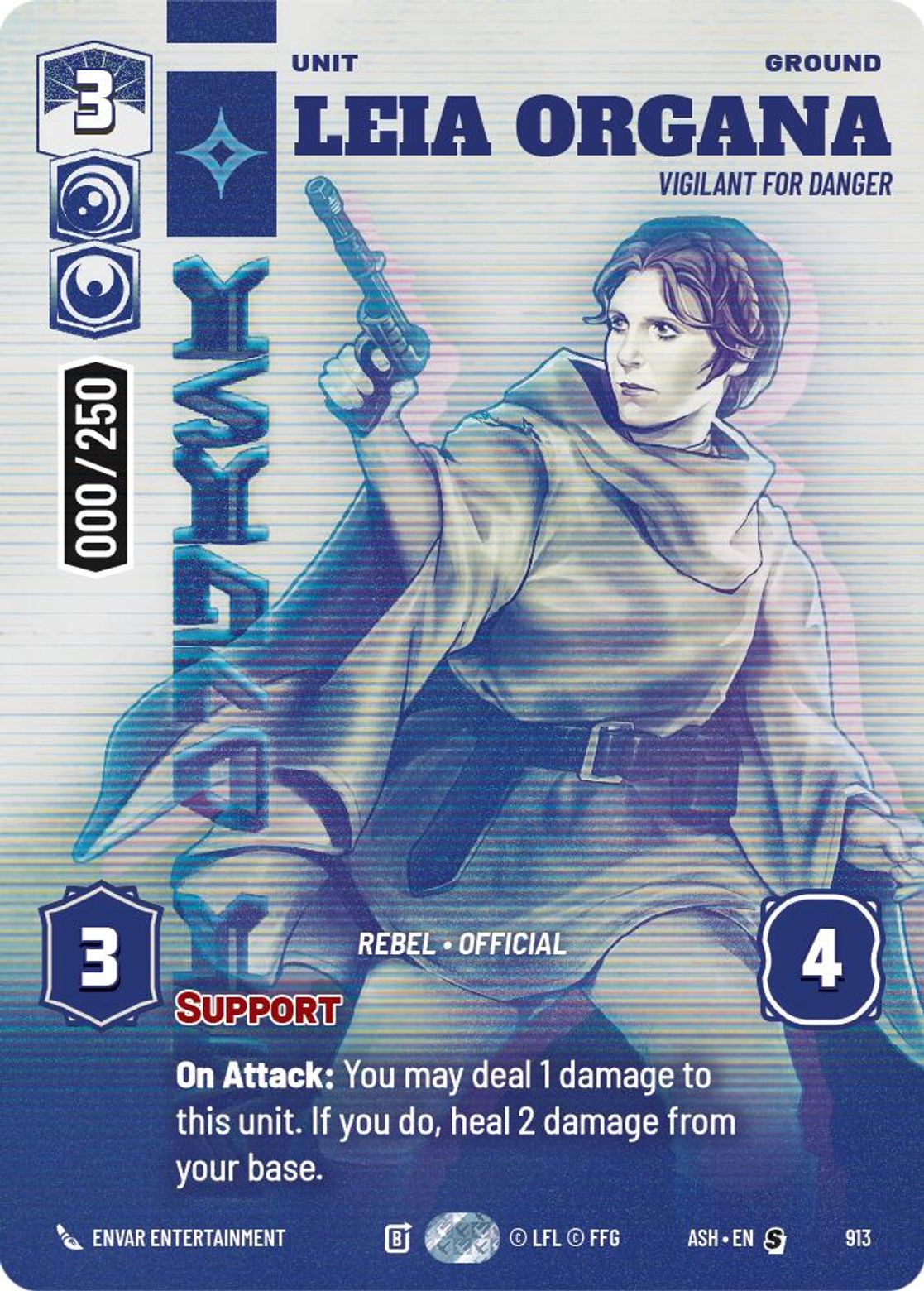 Leia Organa — Vigilant for Danger #913/264 from Ashes of the Empire