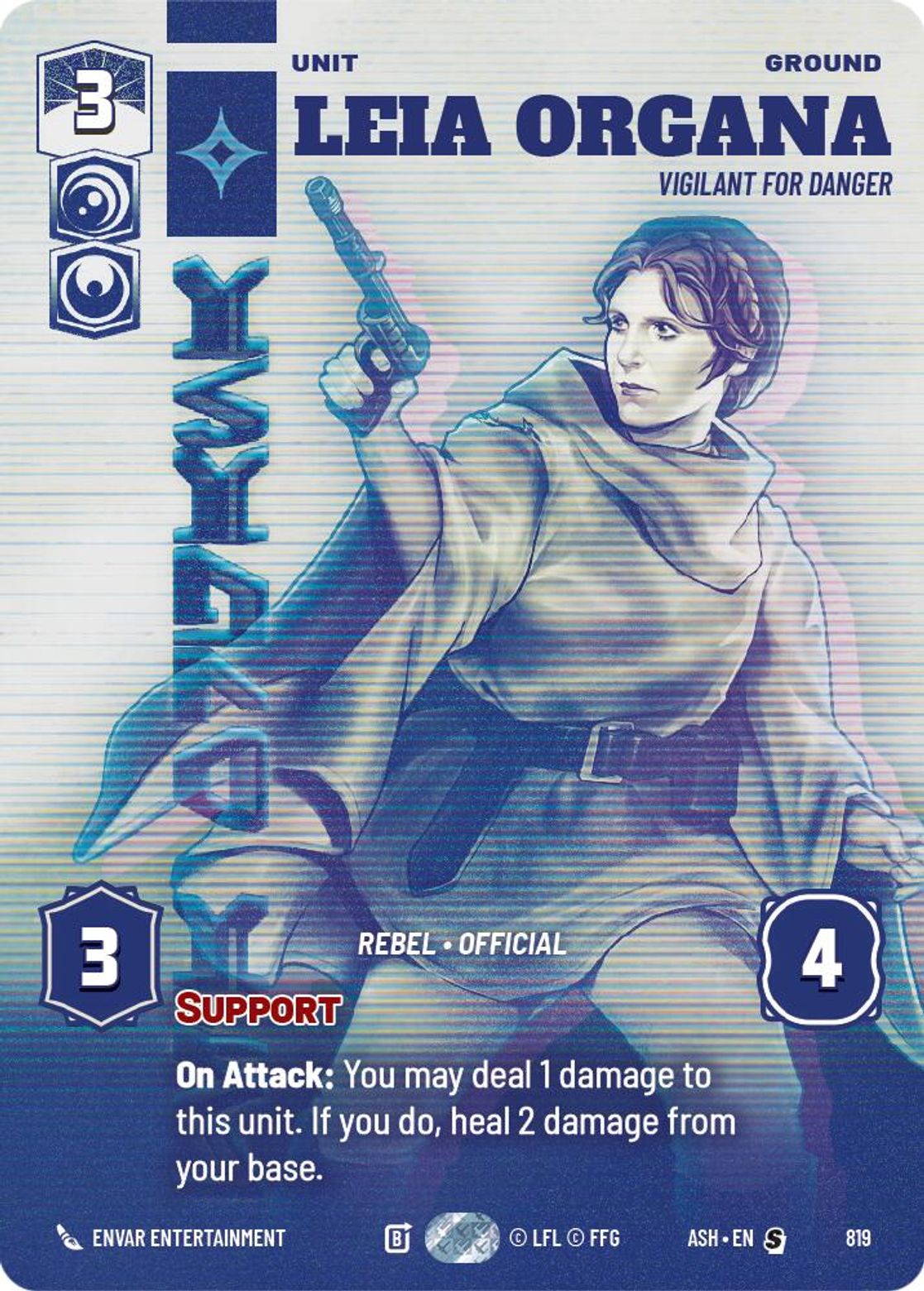 Leia Organa — Vigilant for Danger #819/264 from Ashes of the Empire