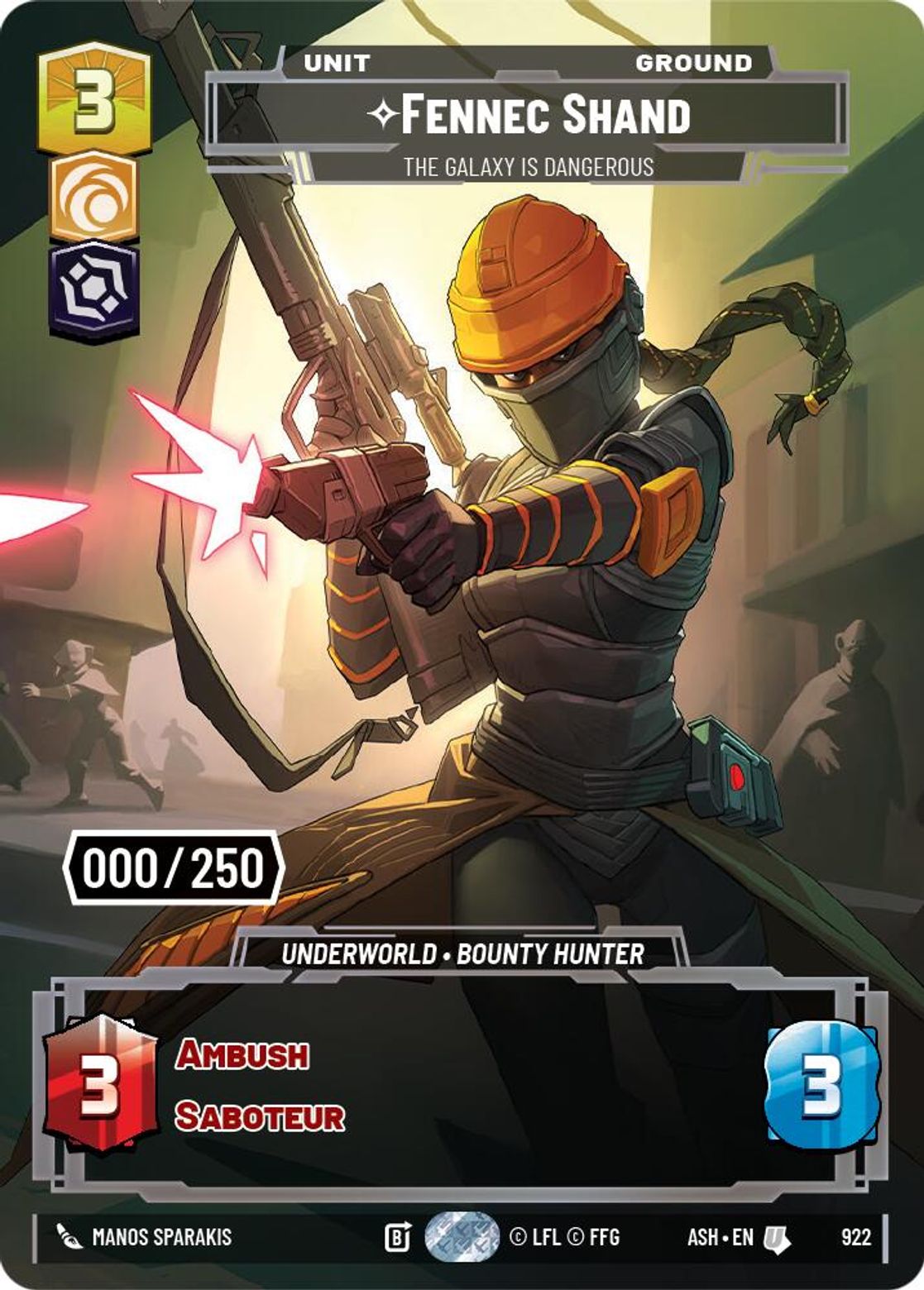 Fennec Shand — The Galaxy is Dangerous #922/264 from Ashes of the Empire