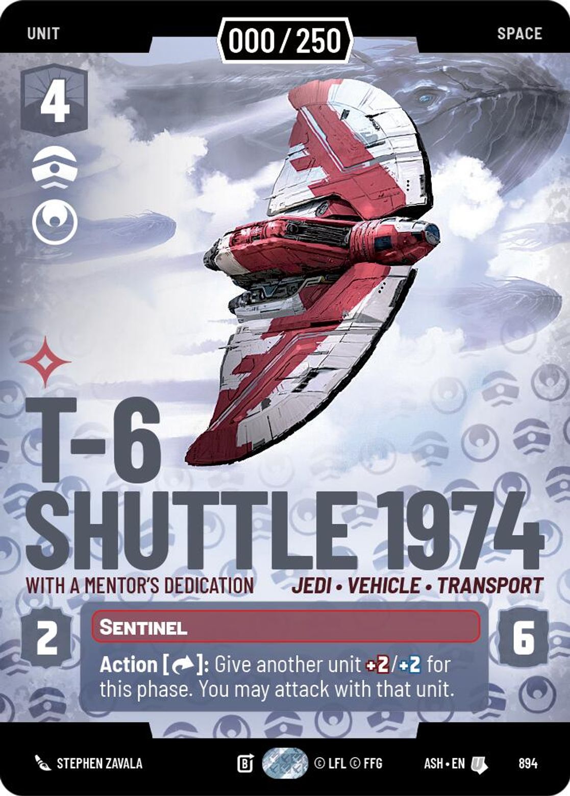 T-6 Shuttle 1974 — With a Mentor's Dedication #894/264 from Ashes of the Empire