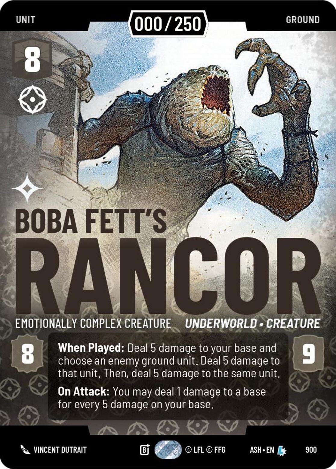 Boba Fett's Rancor — Emotionally Complex Creature #900/264 from Ashes of the Empire