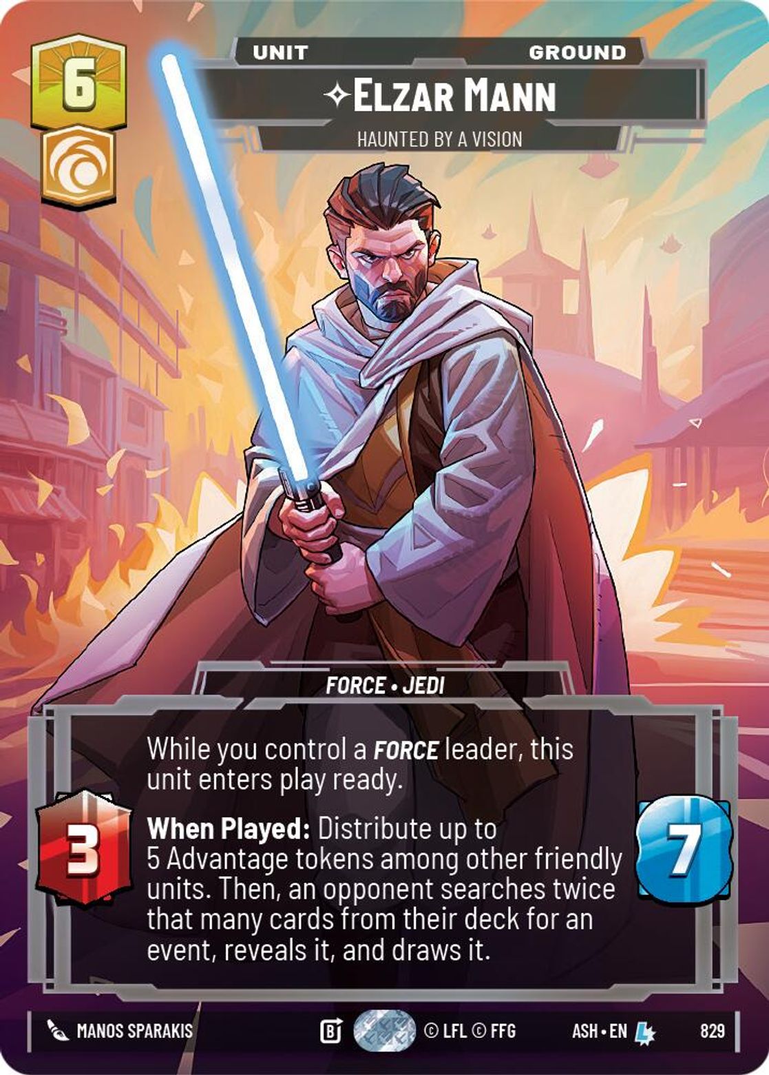 Elzar Mann — Haunted by a Vision #829/264 from Ashes of the Empire