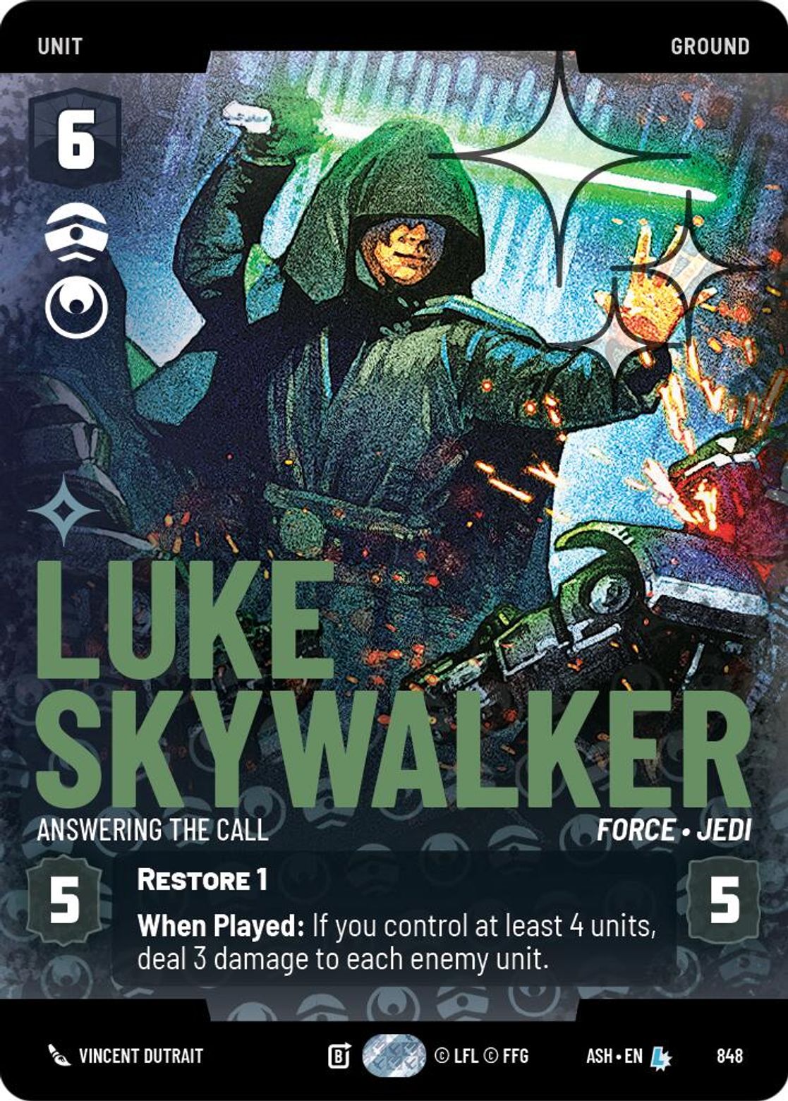Luke Skywalker — Answering the Call #848/264 from Ashes of the Empire