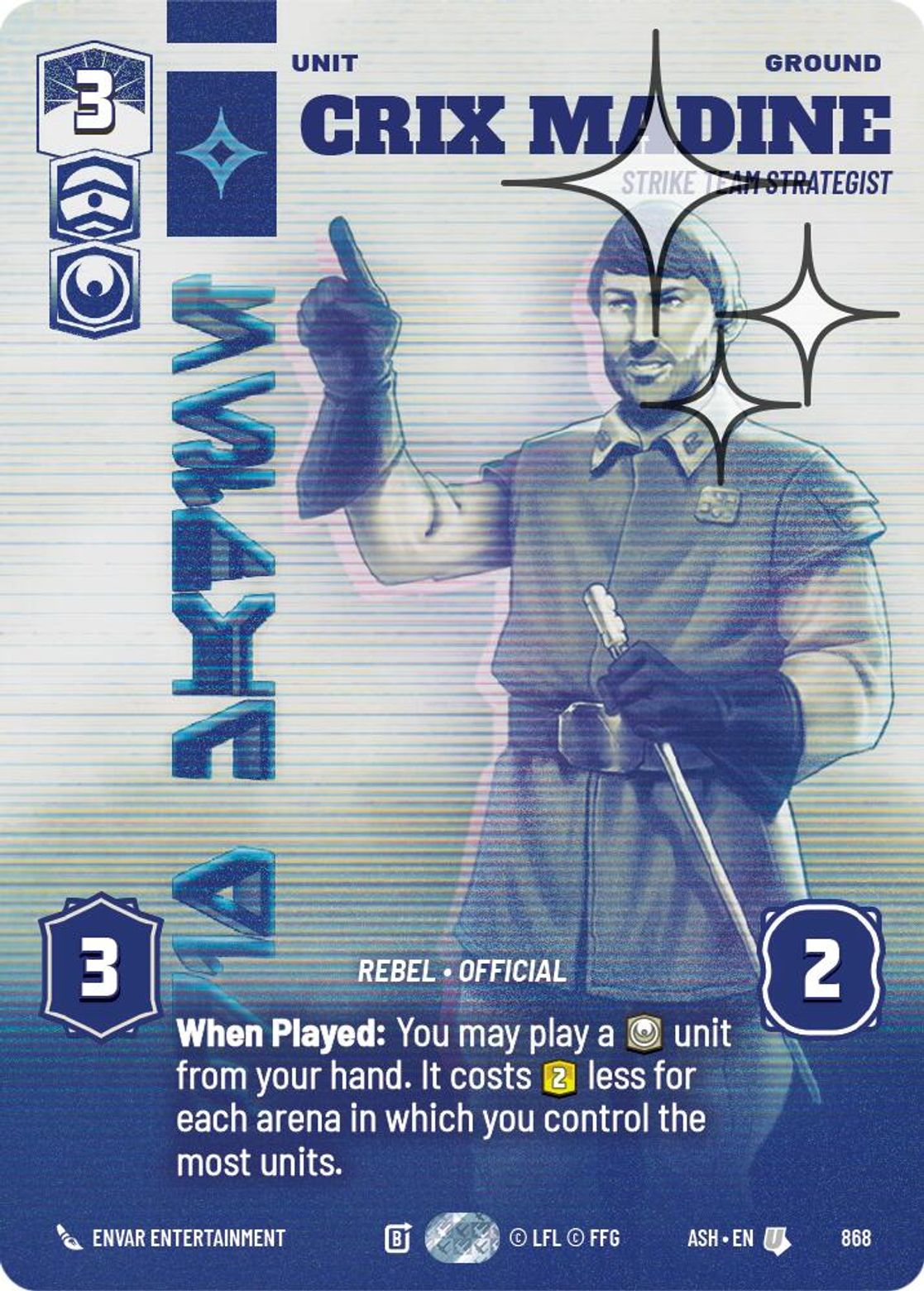 Crix Madine — Strike Team Strategist #868/264 from Ashes of the Empire