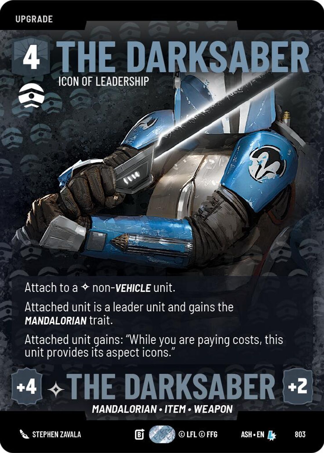 The Darksaber — Icon of Leadership #803/264 from Ashes of the Empire