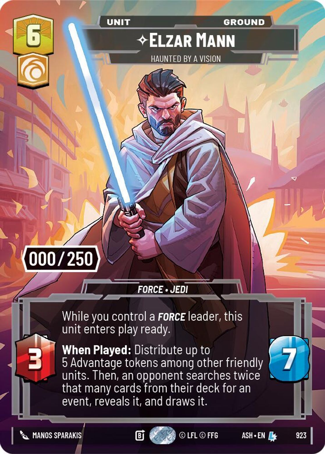 Elzar Mann — Haunted by a Vision #923/264 from Ashes of the Empire