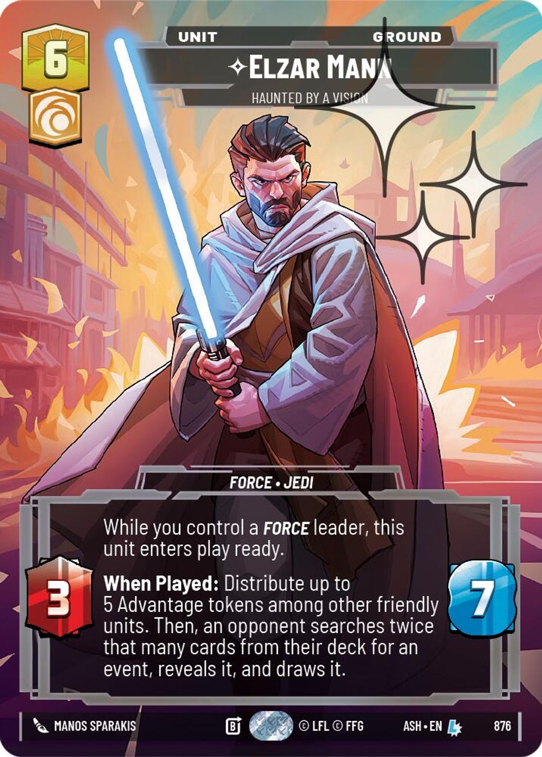 Elzar Mann — Haunted by a Vision #876/264 from Ashes of the Empire
