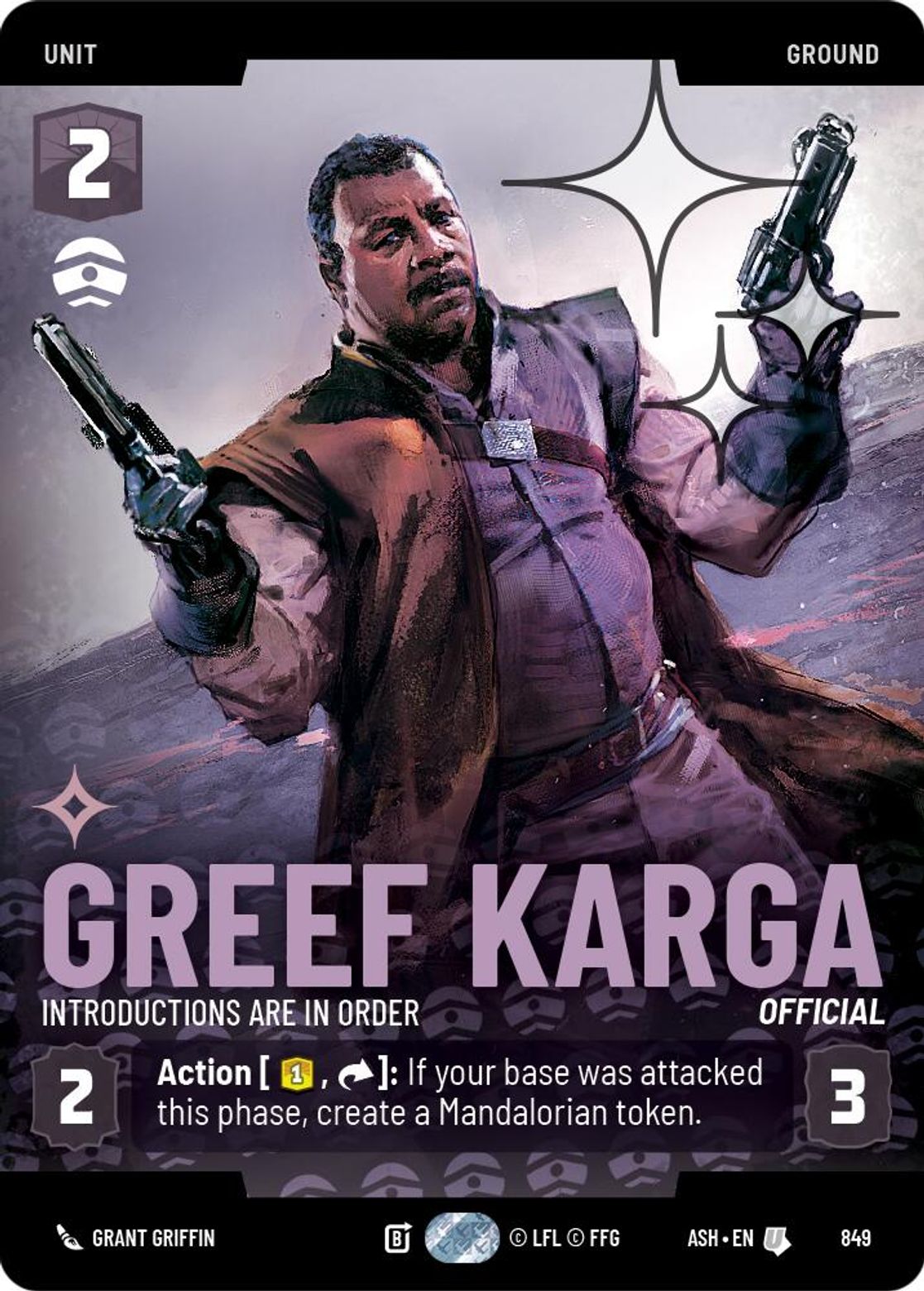 Greef Karga — Introductions are in Order #849/264 from Ashes of the Empire