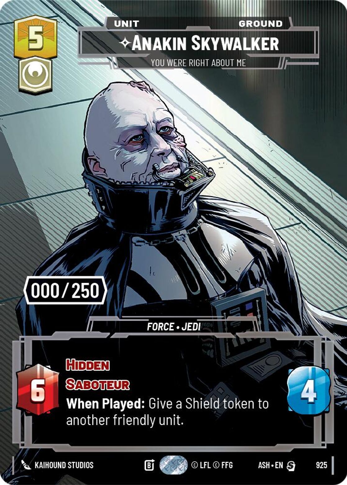 Anakin Skywalker — You Were Right About Me #925/264 from Ashes of the Empire