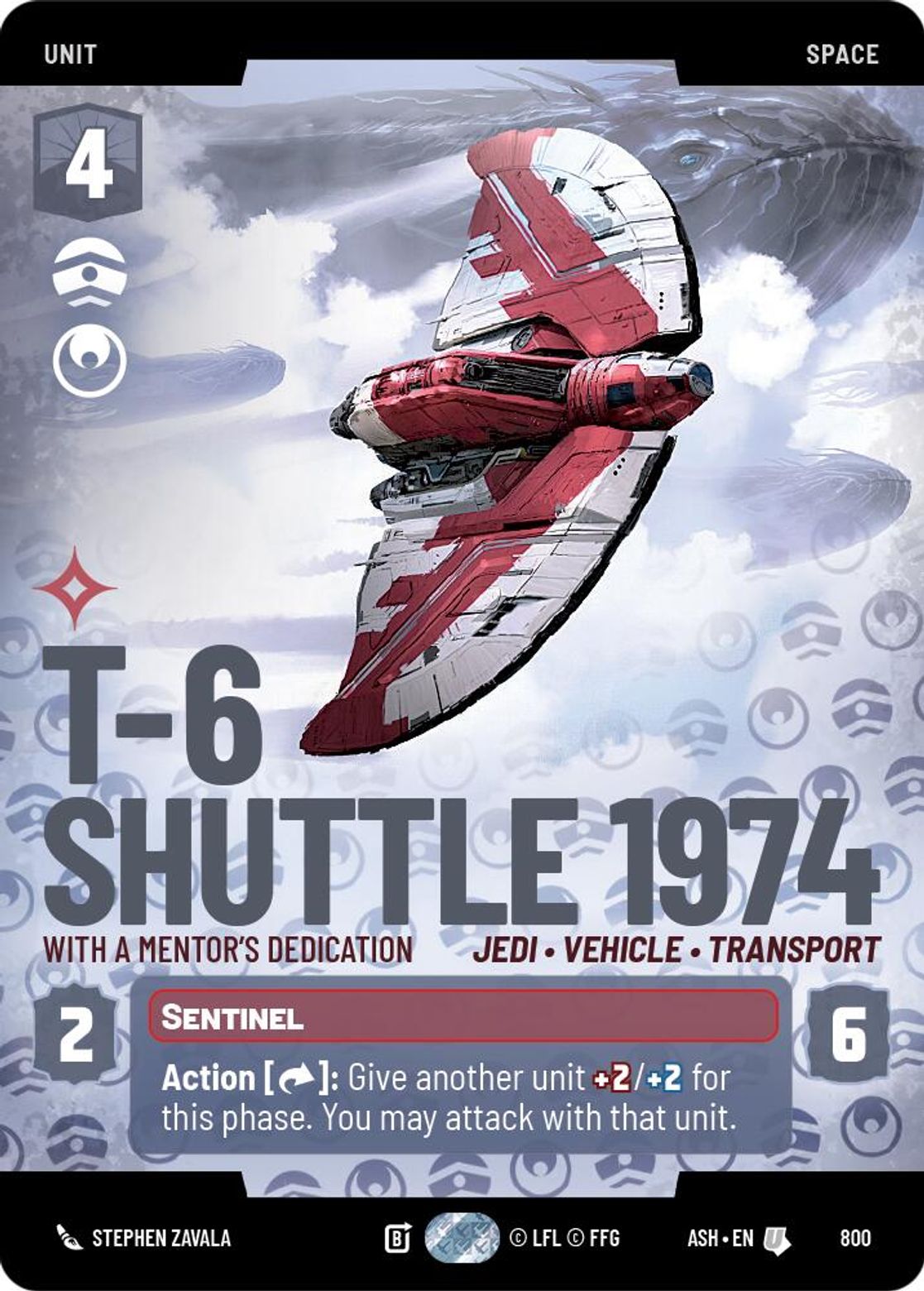 T-6 Shuttle 1974 — With a Mentor's Dedication #800/264 from Ashes of the Empire