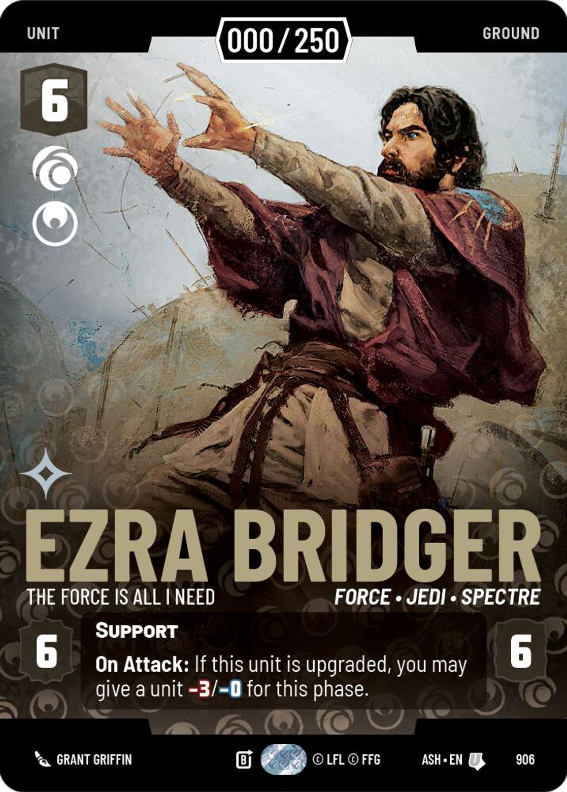 Ezra Bridger — The Force is All I Need #906/264 from Ashes of the Empire