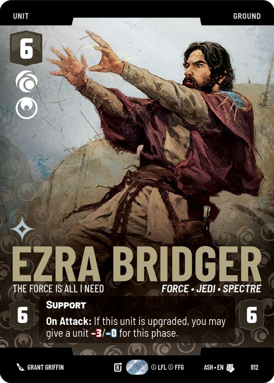 Ezra Bridger — The Force is All I Need #812/264 from Ashes of the Empire