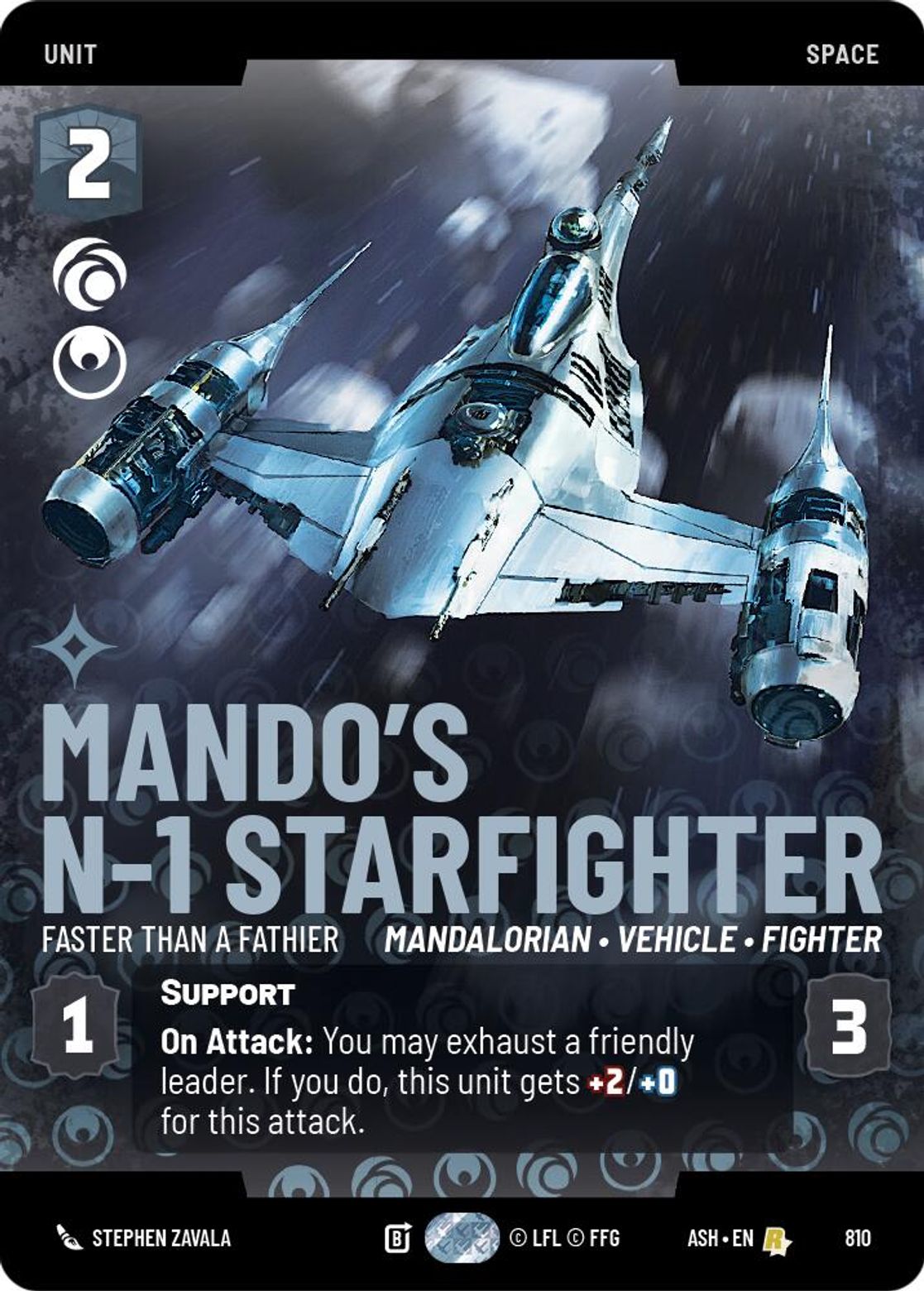 Mando's N-1 Starfighter — Faster than a Fathier #810/264 from Ashes of the Empire