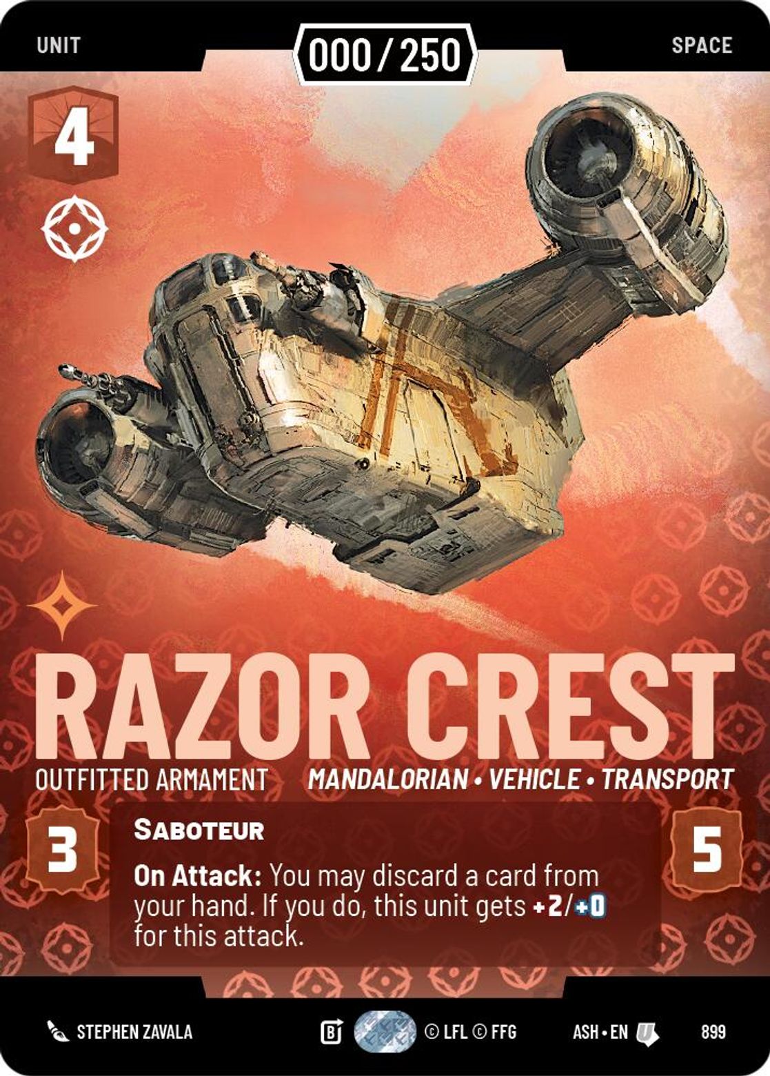 Razor Crest — Outfitted Armament #899/264 from Ashes of the Empire