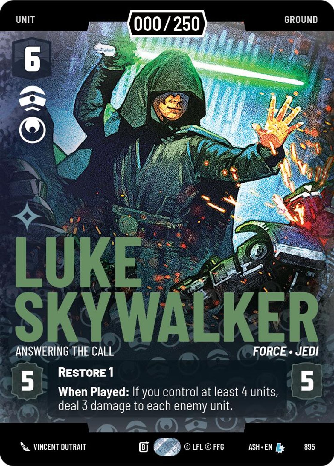 Luke Skywalker — Answering the Call #895/264 from Ashes of the Empire