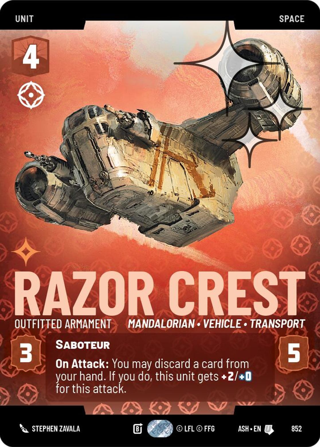 Razor Crest — Outfitted Armament #852/264 from Ashes of the Empire