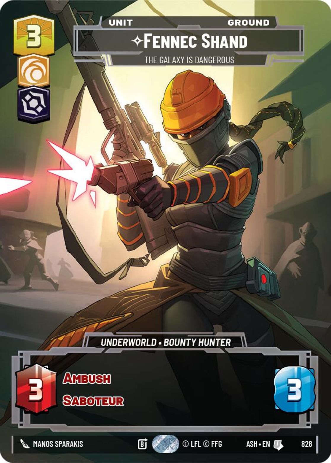 Fennec Shand — The Galaxy is Dangerous #828/264 from Ashes of the Empire