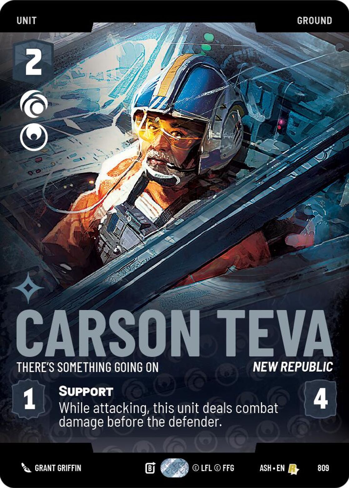 Carson Teva — There's Something Going On #809/264 from Ashes of the Empire