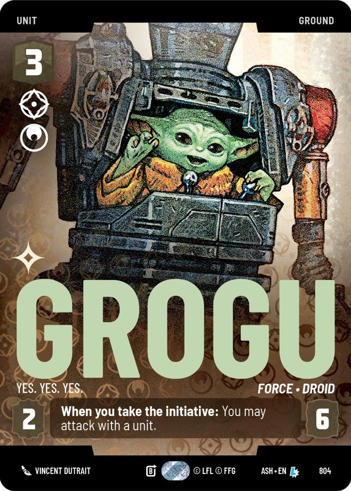 Grogu — Yes. Yes. Yes. #804/264 from Ashes of the Empire