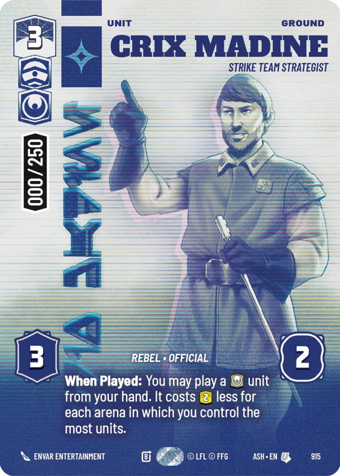 Crix Madine — Strike Team Strategist #915/264 from Ashes of the Empire