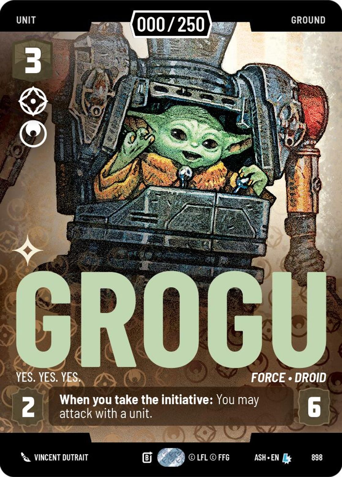 Grogu — Yes. Yes. Yes. #898/264 from Ashes of the Empire
