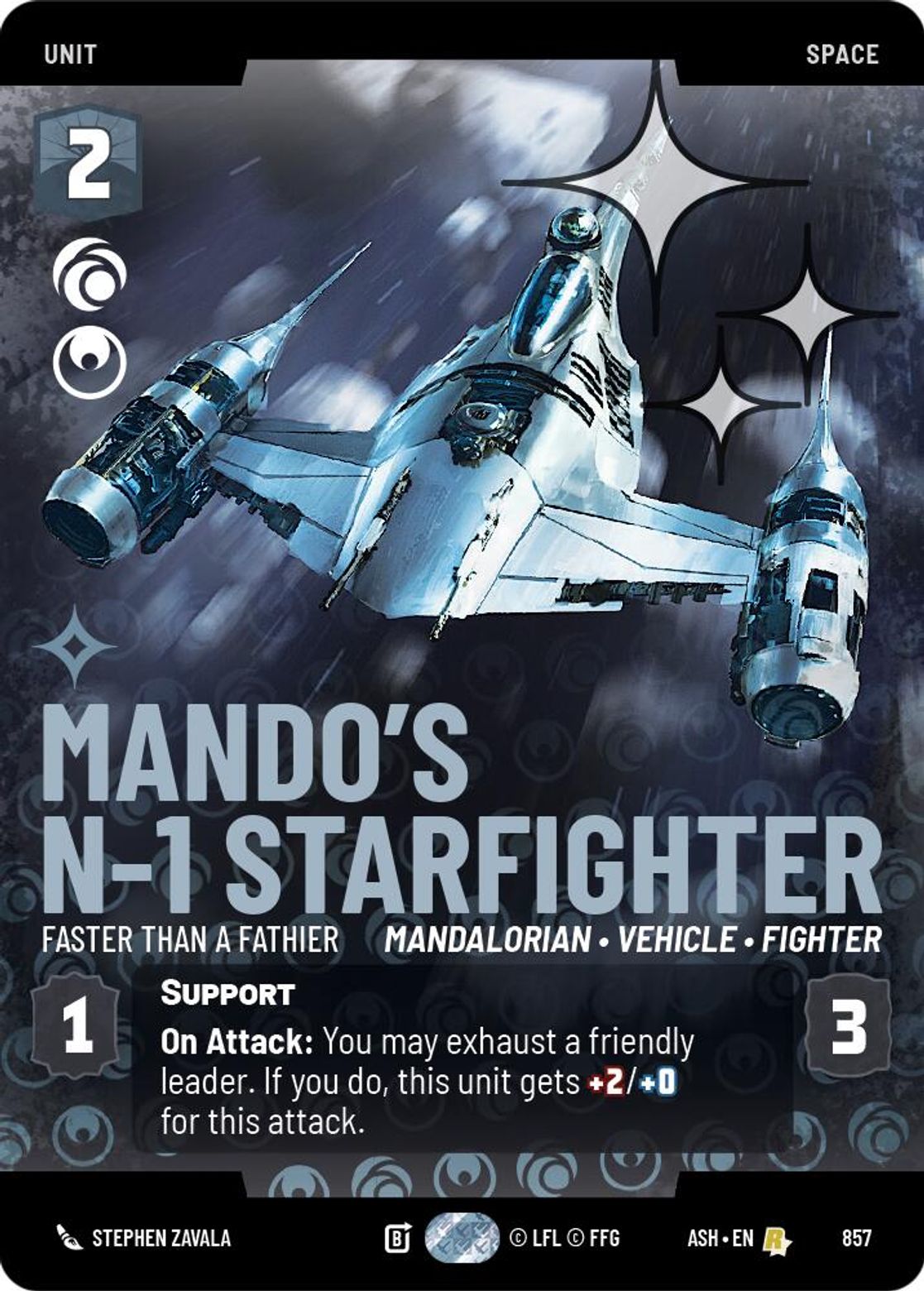 Mando's N-1 Starfighter — Faster than a Fathier #857/264 from Ashes of the Empire