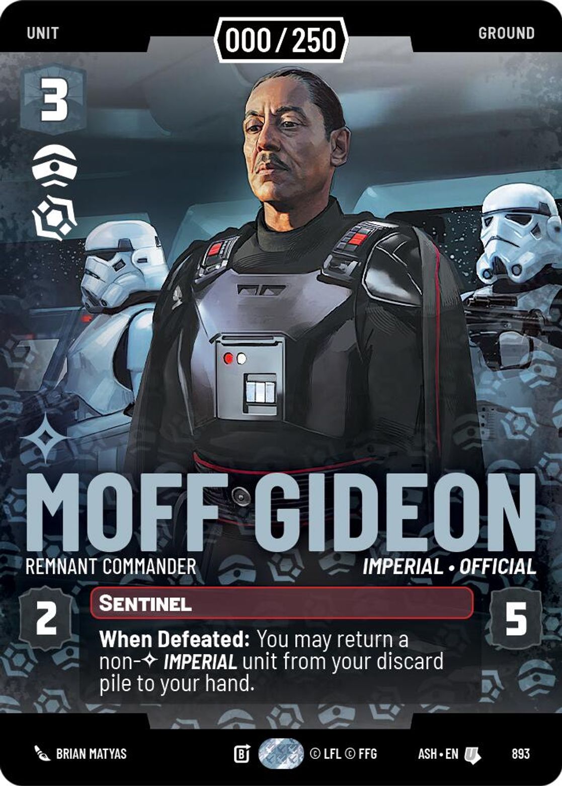 Moff Gideon — Remnant Commander #893/264 from Ashes of the Empire