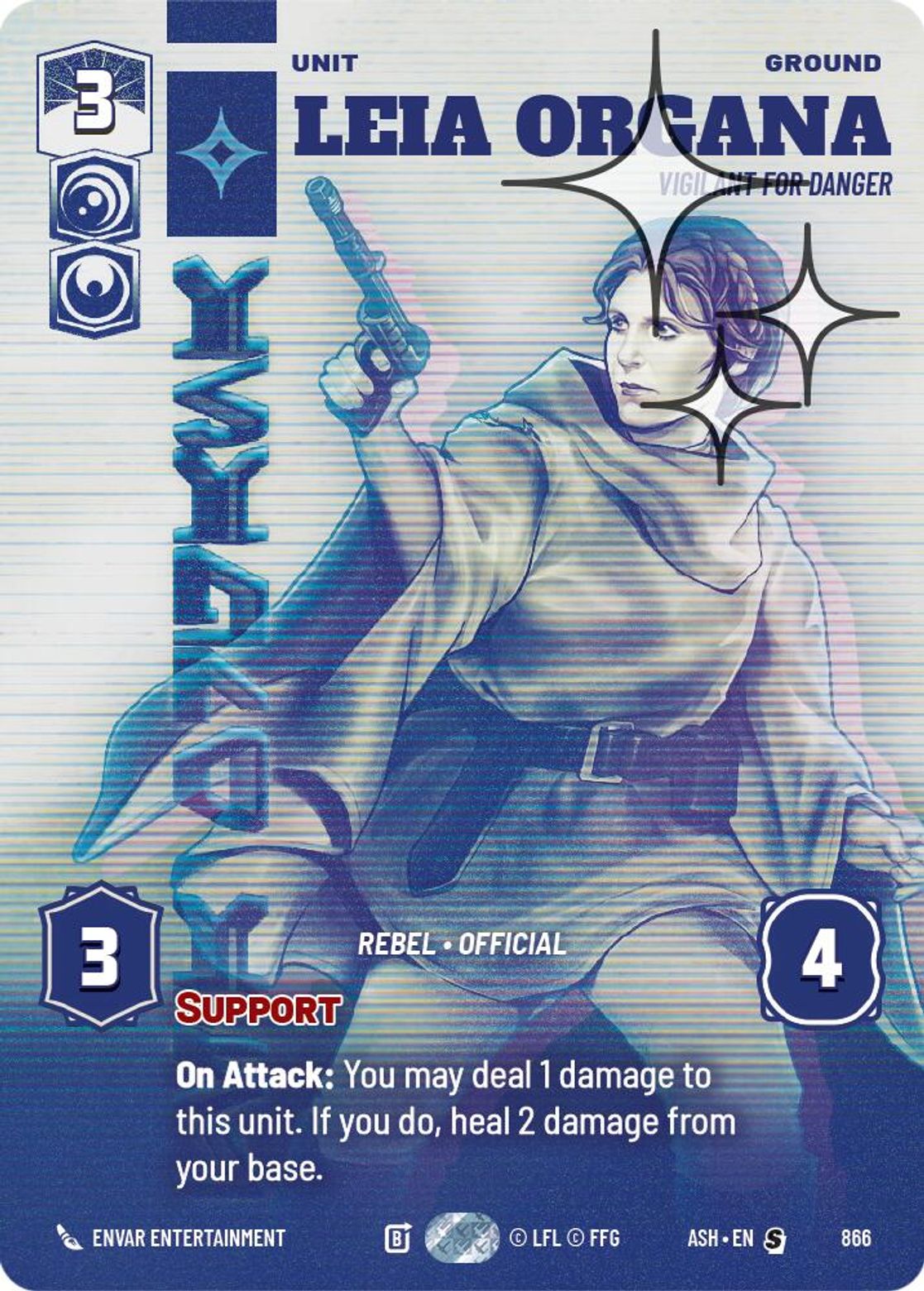Leia Organa — Vigilant for Danger #866/264 from Ashes of the Empire