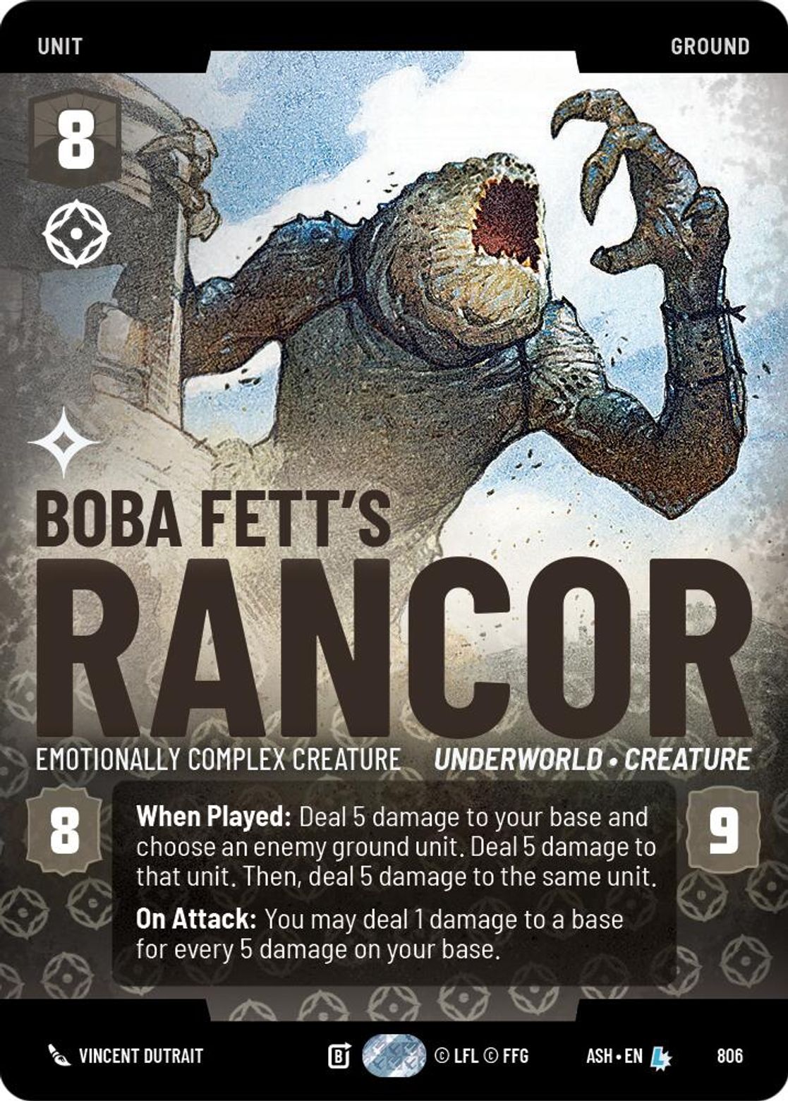 Boba Fett's Rancor — Emotionally Complex Creature #806/264 from Ashes of the Empire