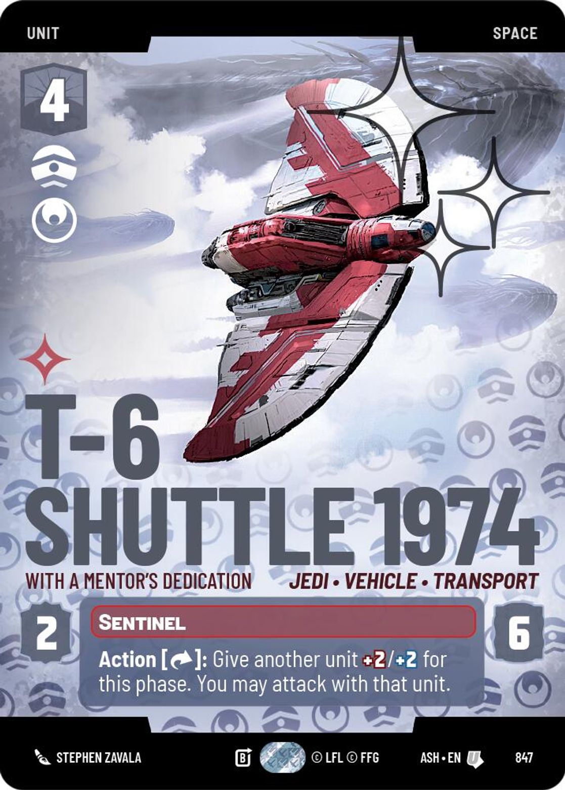 T-6 Shuttle 1974 — With a Mentor's Dedication #847/264 from Ashes of the Empire