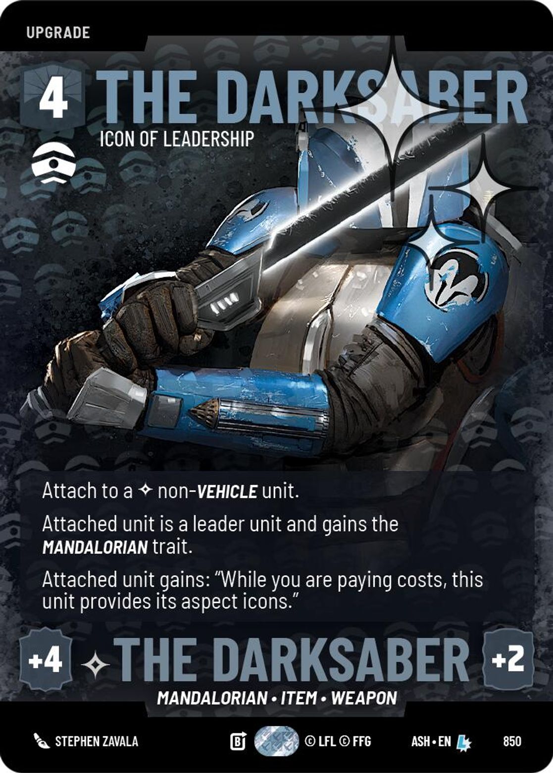 The Darksaber — Icon of Leadership #850/264 from Ashes of the Empire