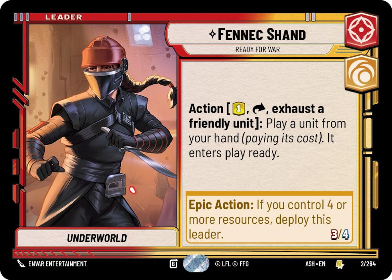 Fennec Shand — Ready for War #002/264 from Ashes of the Empire