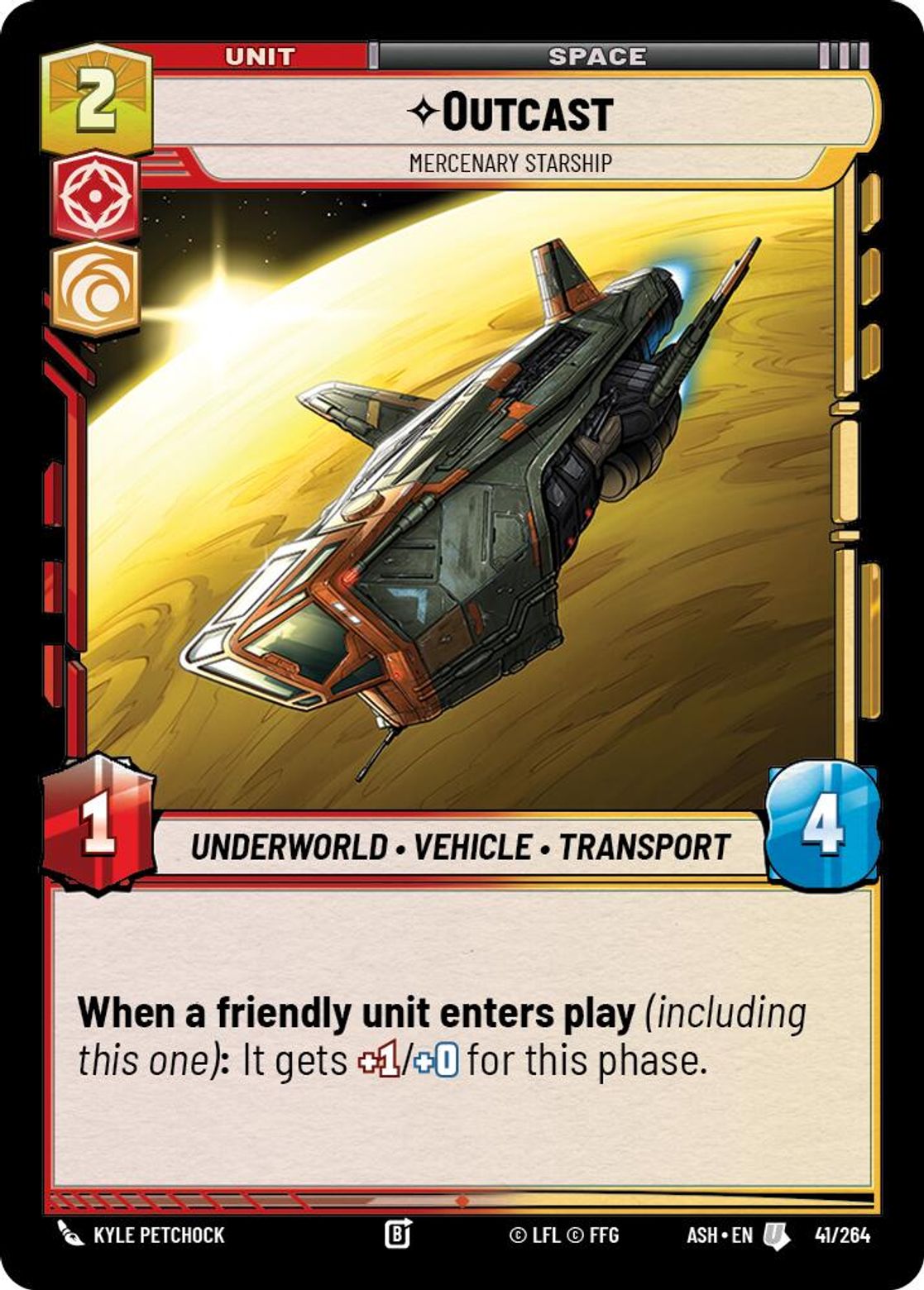 Outcast — Mercenary Starship #041/264 from Ashes of the Empire