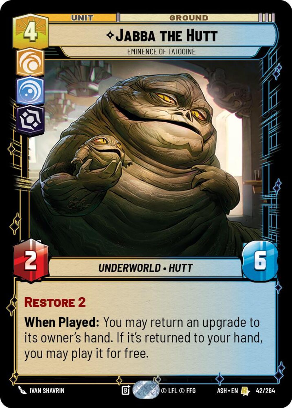 Jabba the Hutt — Eminence of Tatooine #042/264 from Ashes of the Empire