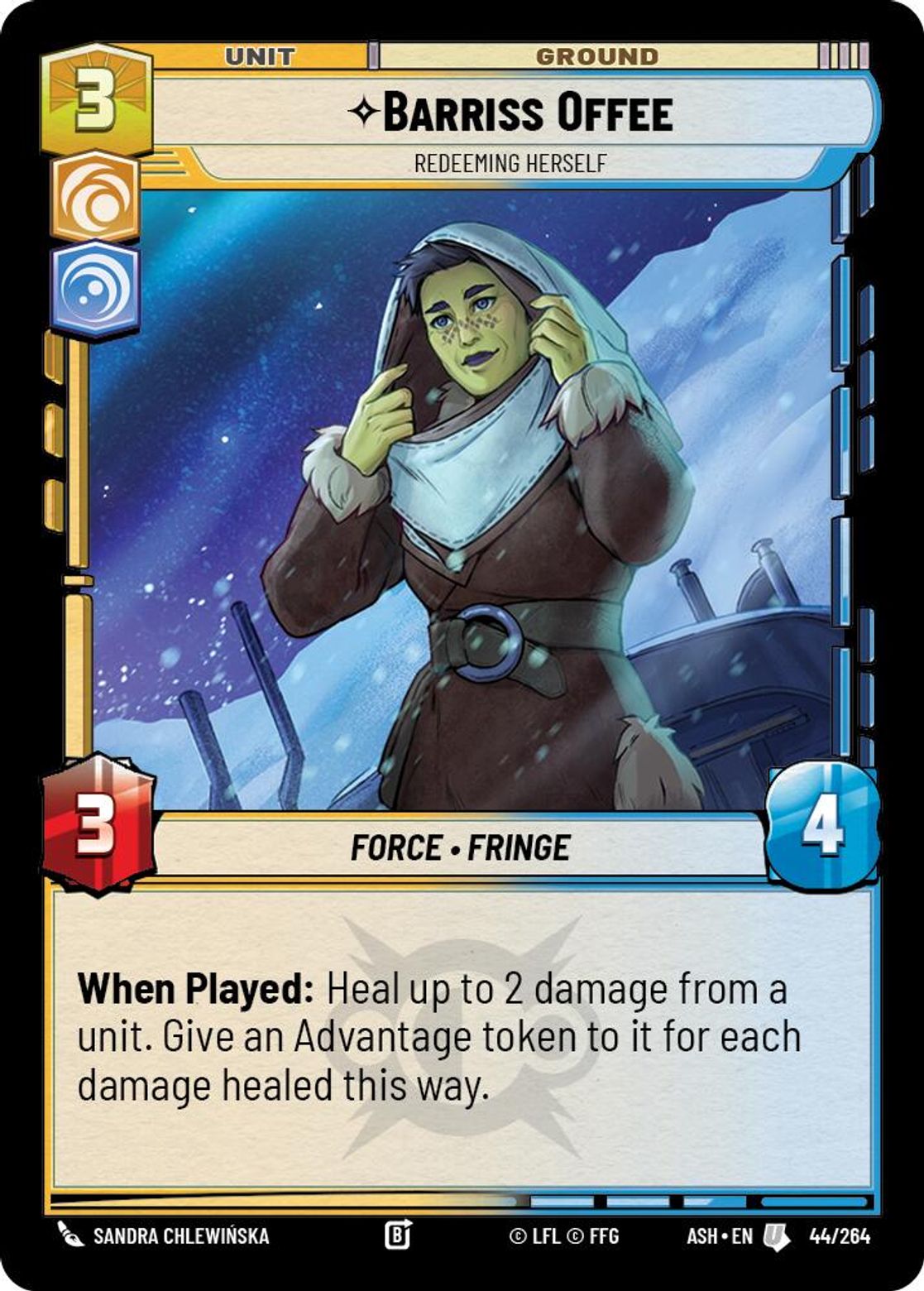 Barriss Offee — Redeeming Herself #044/264 from Ashes of the Empire