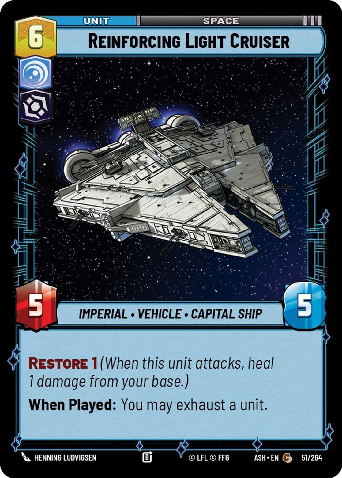 Reinforcing Light Cruiser #051/264 from Ashes of the Empire