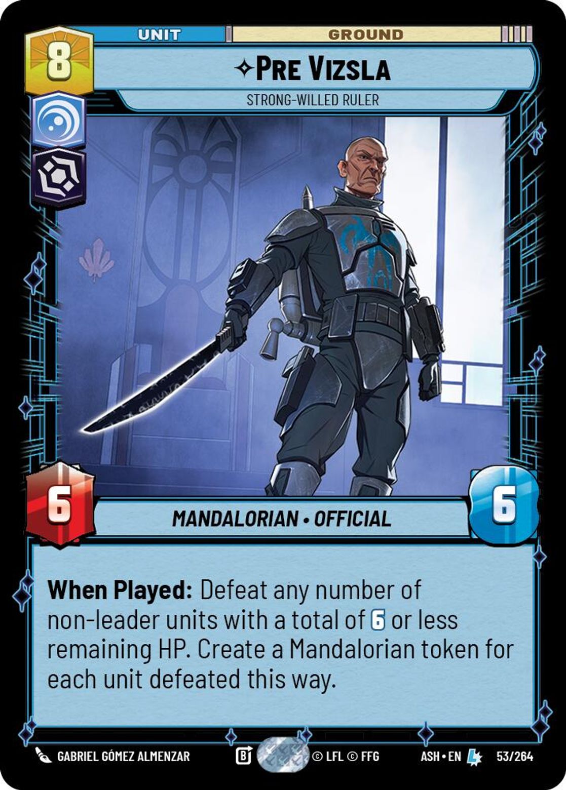 Pre Vizsla — Strong-Willed Ruler #053/264 from Ashes of the Empire