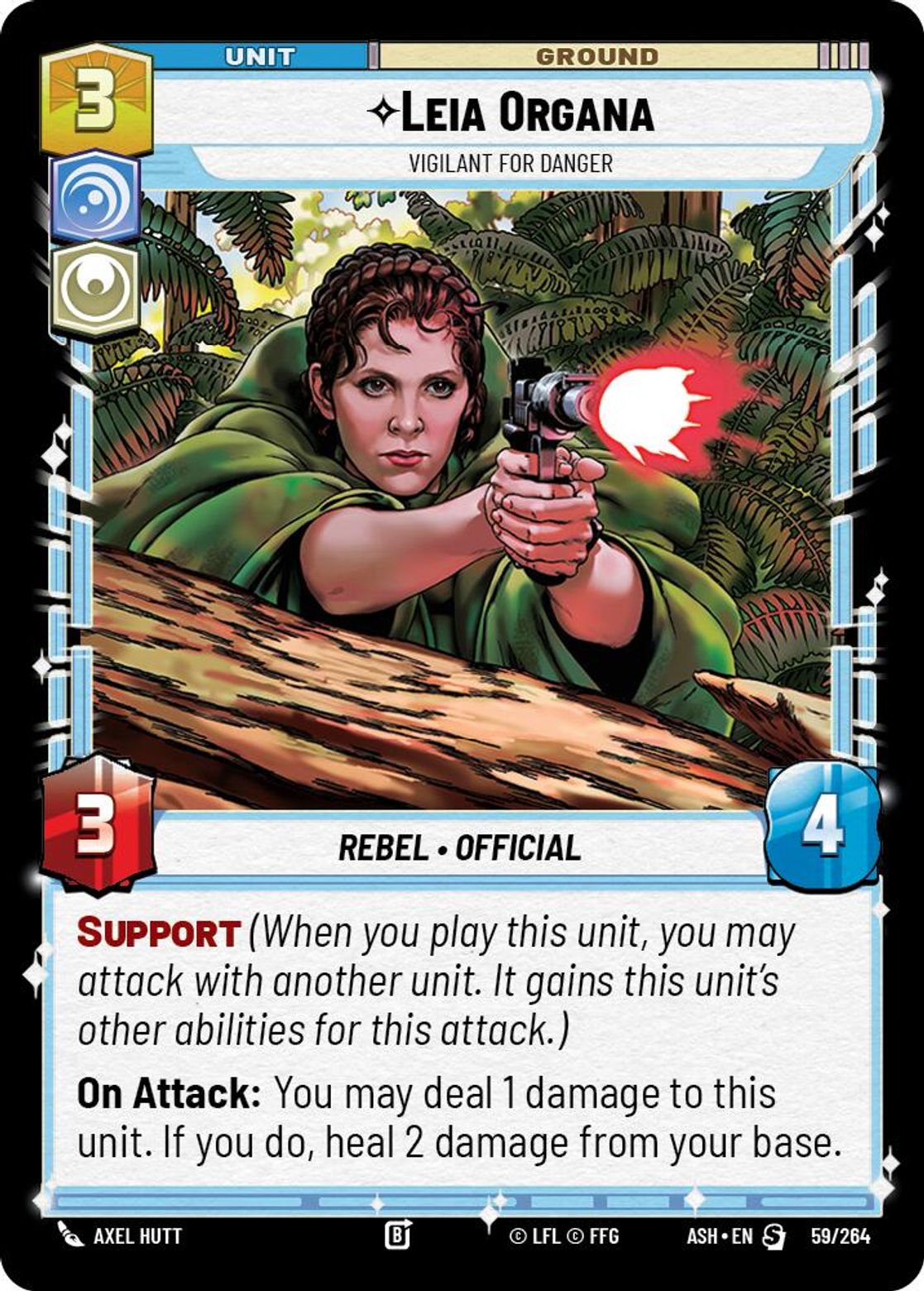 Leia Organa — Vigilant for Danger #059/264 from Ashes of the Empire