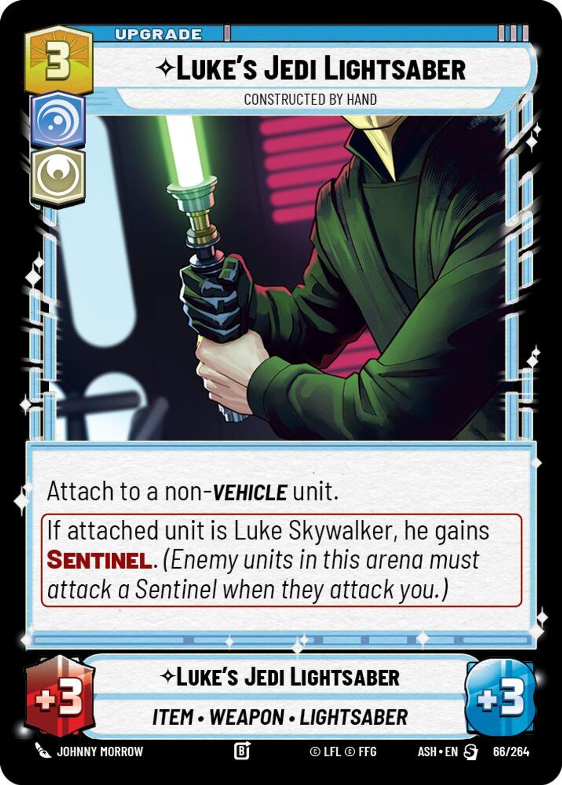 Luke's Jedi Lightsaber — Constructed by Hand #066/264 from Ashes of the Empire