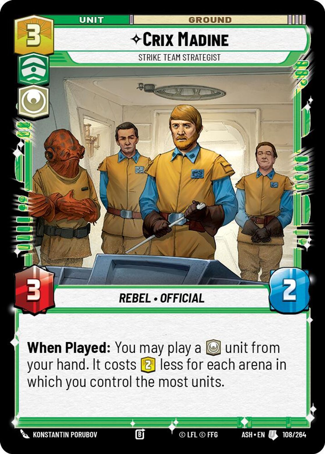 Crix Madine — Strike Team Strategist #108/264 from Ashes of the Empire