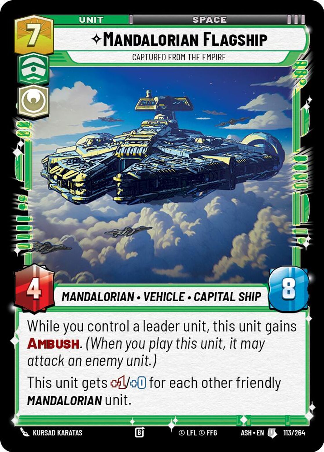 Mandalorian Flagship — Captured from the Empire #113/264 from Ashes of the Empire