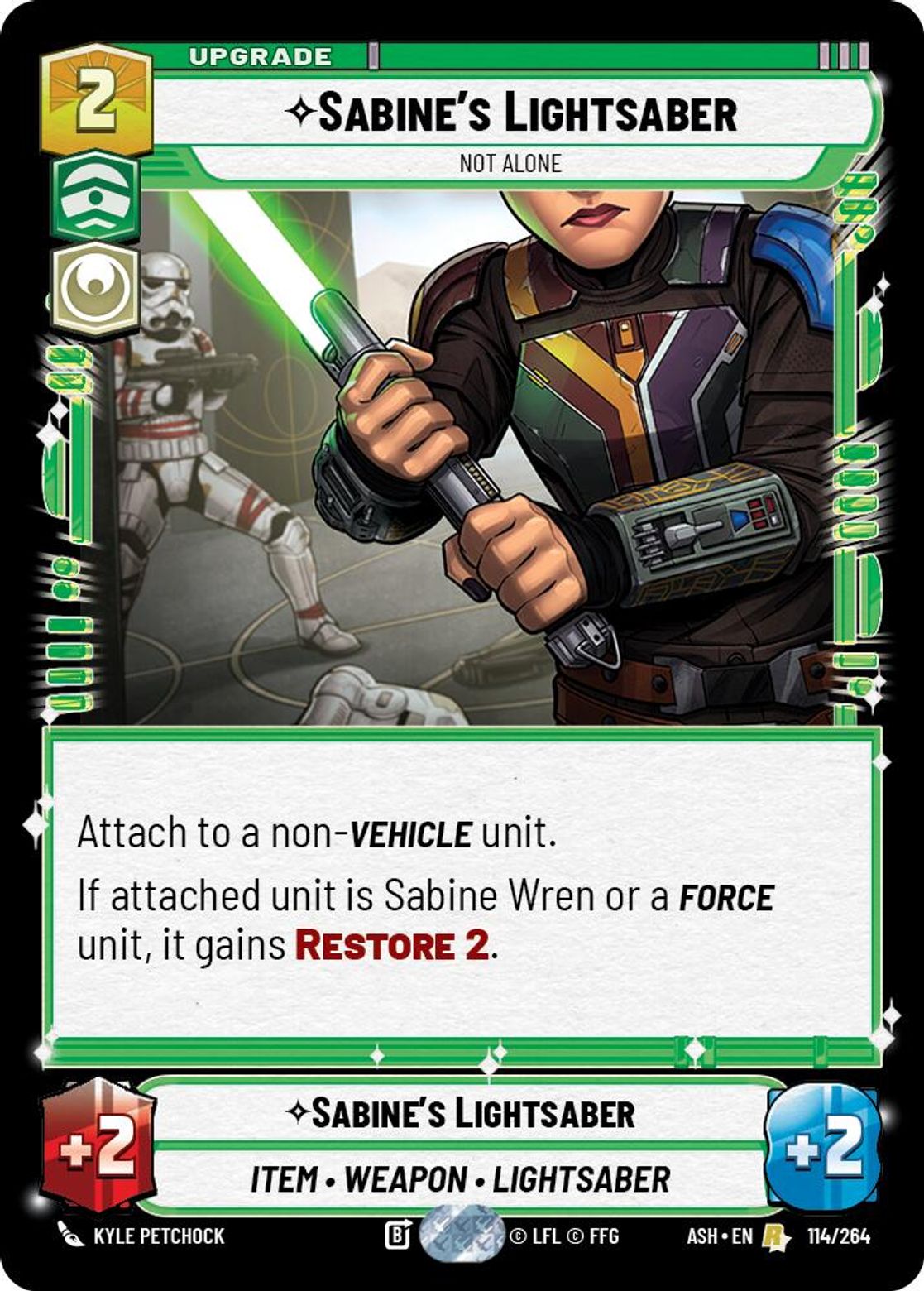 Sabine's Lightsaber — Not Alone #114/264 from Ashes of the Empire