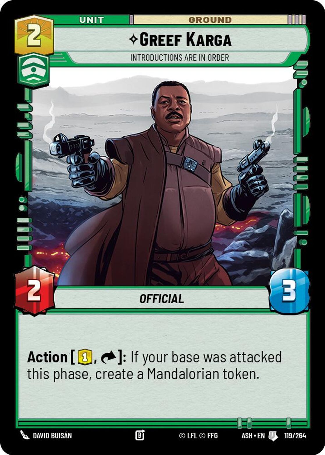 Greef Karga — Introductions are in Order #119/264 from Ashes of the Empire
