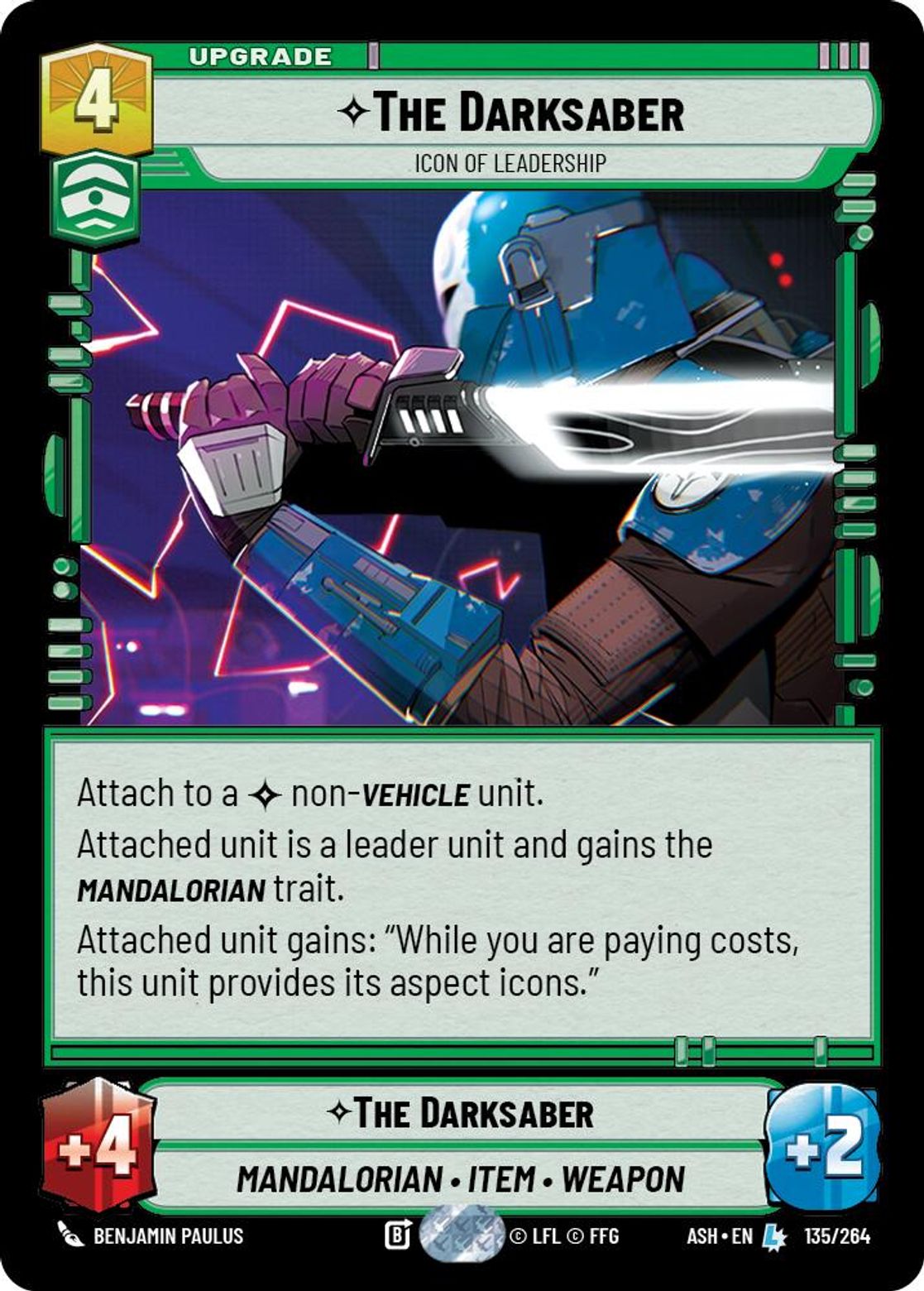 The Darksaber — Icon of Leadership #135/264 from Ashes of the Empire