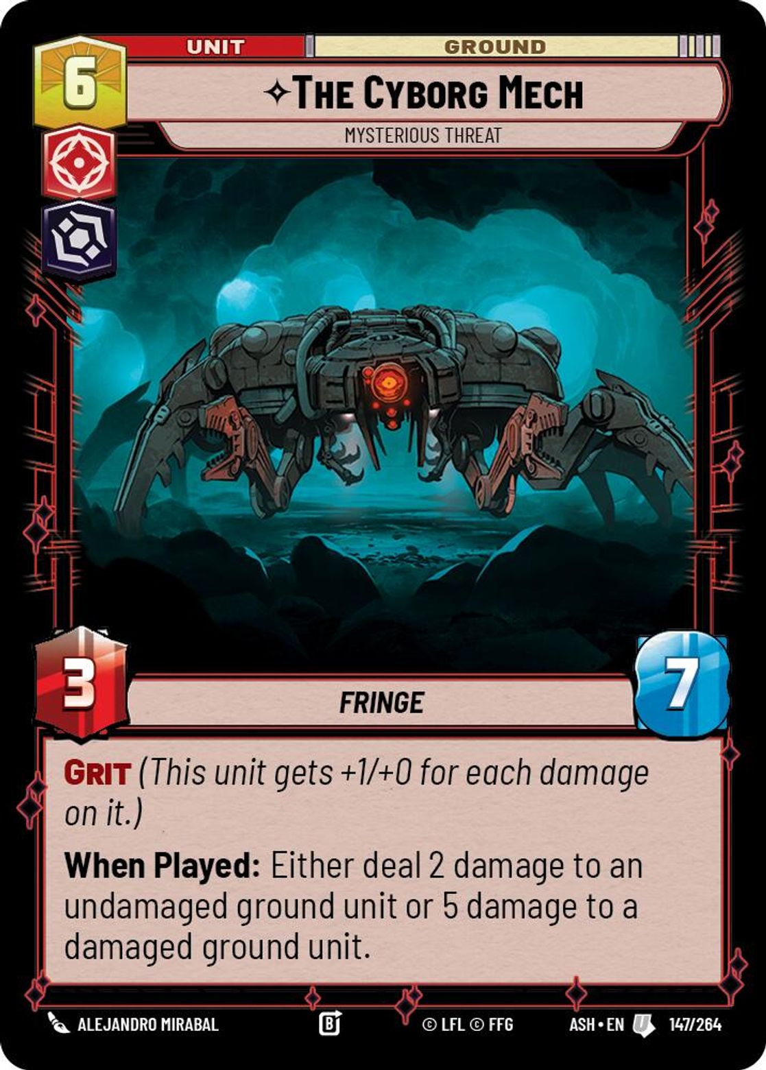 The Cyborg Mech — Mysterious Threat #147/264 from Ashes of the Empire