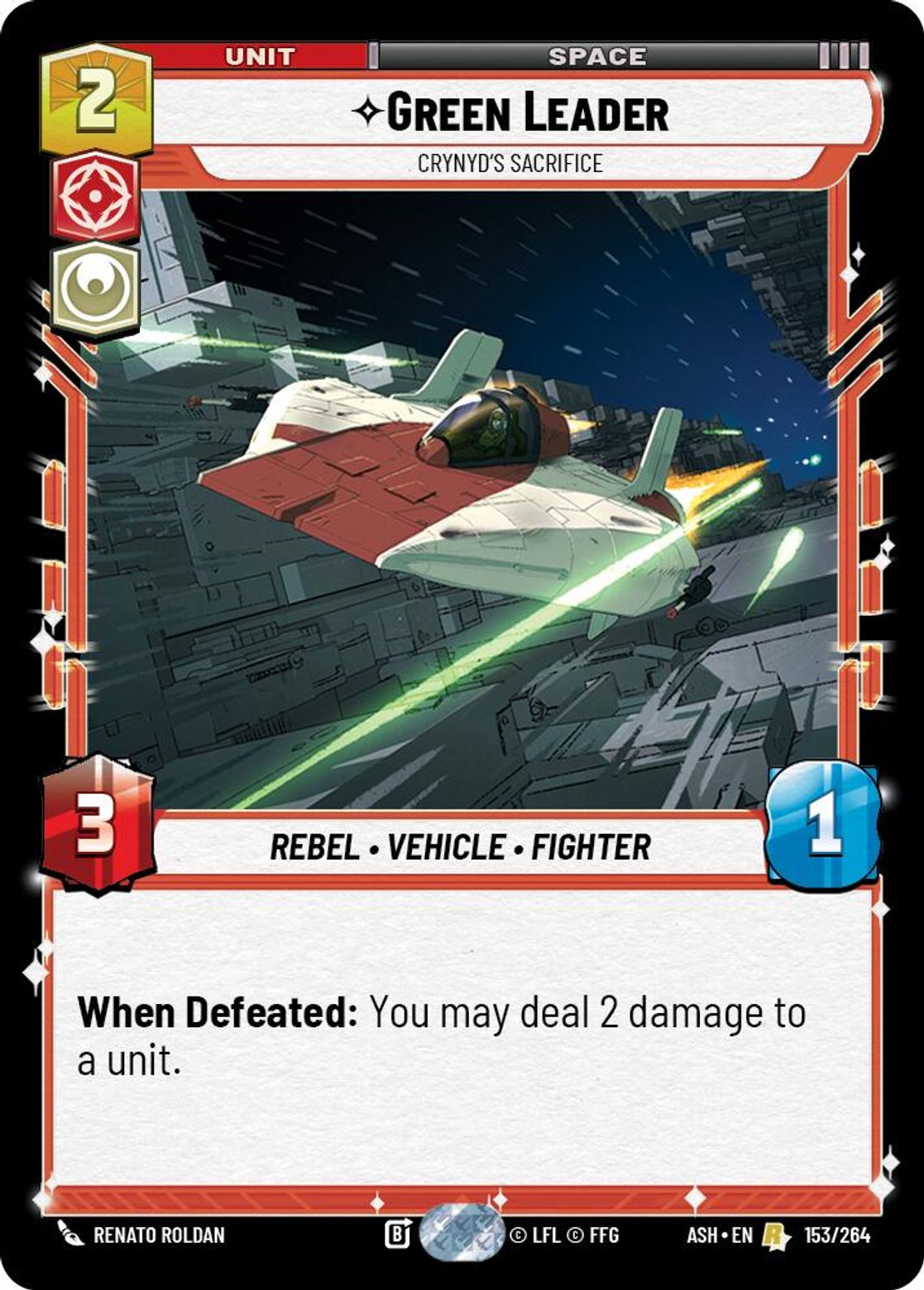 Green Leader — Crynyd's Sacrifice #153/264 from Ashes of the Empire