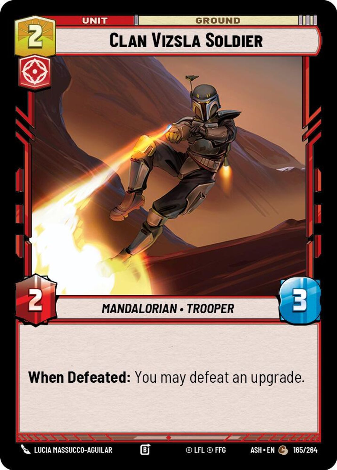Clan Vizsla Soldier #165/264 from Ashes of the Empire