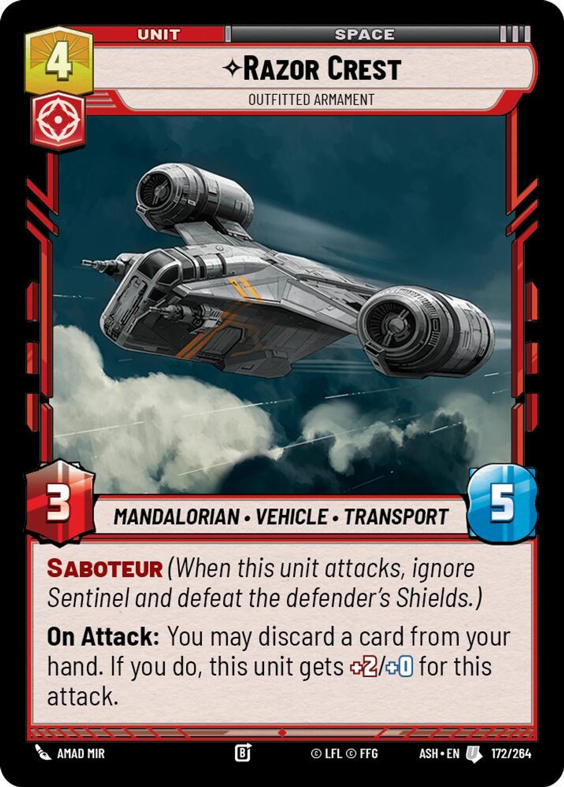 Razor Crest — Outfitted Armament #172/264 from Ashes of the Empire